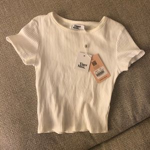 Tiger Mist - White Rib White Tee - XS
